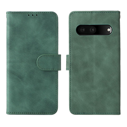 Coque Portefeuille Livre Cuir Etui Clapet L01Z pour Google Pixel 7 5G Vert