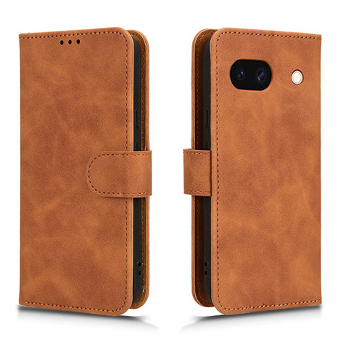 Coque Portefeuille Livre Cuir Etui Clapet L01Z pour Google Pixel 8a 5G Marron