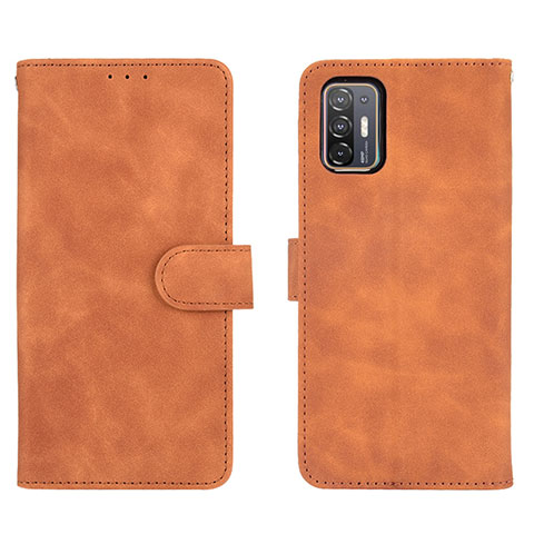 Coque Portefeuille Livre Cuir Etui Clapet L01Z pour HTC Desire 21 Pro 5G Marron