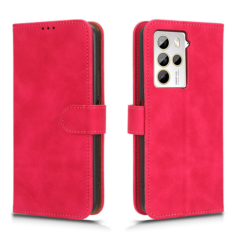 Coque Portefeuille Livre Cuir Etui Clapet L01Z pour HTC U23 5G Rose Rouge