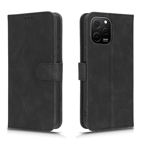 Coque Portefeuille Livre Cuir Etui Clapet L01Z pour Huawei Enjoy 50z Noir