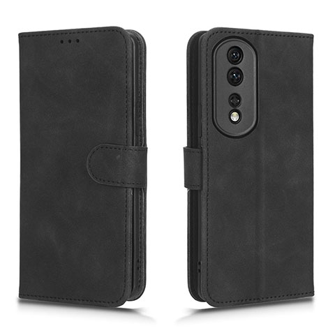 Coque Portefeuille Livre Cuir Etui Clapet L01Z pour Huawei Honor 80 Pro 5G Noir