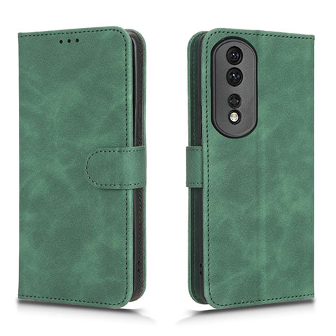 Coque Portefeuille Livre Cuir Etui Clapet L01Z pour Huawei Honor 80 Pro 5G Vert