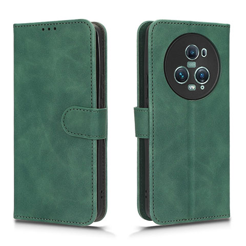 Coque Portefeuille Livre Cuir Etui Clapet L01Z pour Huawei Honor Magic5 Pro 5G Vert