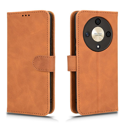 Coque Portefeuille Livre Cuir Etui Clapet L01Z pour Huawei Honor Magic6 Lite 5G Marron