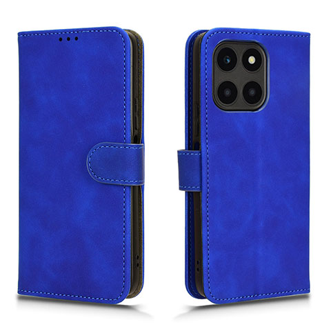 Coque Portefeuille Livre Cuir Etui Clapet L01Z pour Huawei Honor X6a Bleu