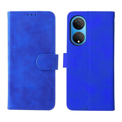 Coque Portefeuille Livre Cuir Etui Clapet L01Z pour Huawei Honor X7 Bleu