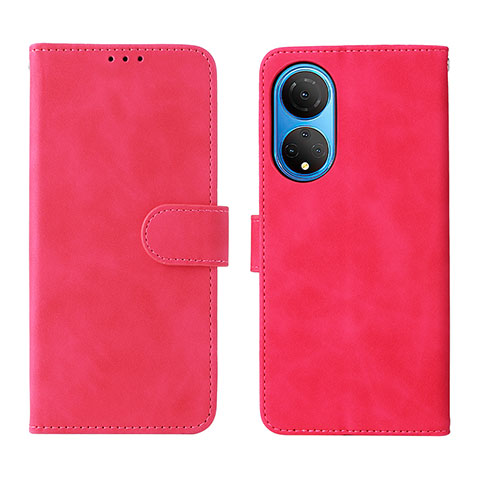 Coque Portefeuille Livre Cuir Etui Clapet L01Z pour Huawei Honor X7 Rose Rouge