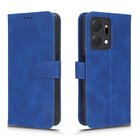 Coque Portefeuille Livre Cuir Etui Clapet L01Z pour Huawei Honor X7a Bleu