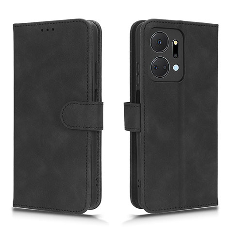 Coque Portefeuille Livre Cuir Etui Clapet L01Z pour Huawei Honor X7a Noir