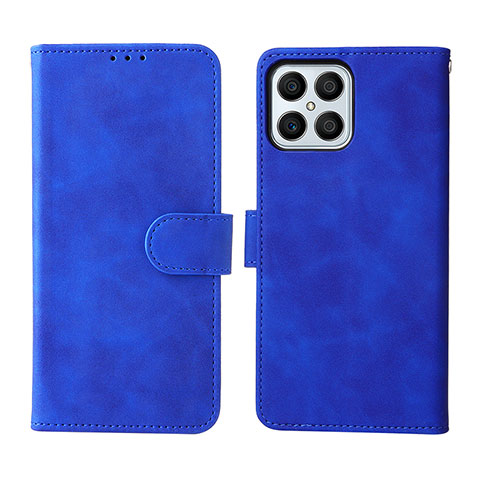 Coque Portefeuille Livre Cuir Etui Clapet L01Z pour Huawei Honor X8 4G Bleu