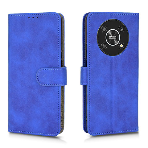 Coque Portefeuille Livre Cuir Etui Clapet L01Z pour Huawei Honor X9 5G Bleu