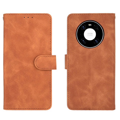 Coque Portefeuille Livre Cuir Etui Clapet L01Z pour Huawei Mate 40 Marron