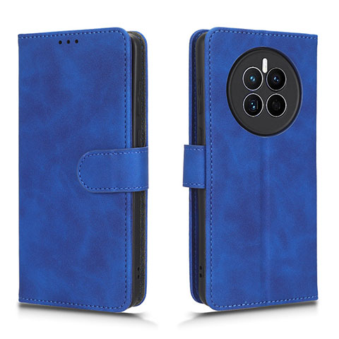 Coque Portefeuille Livre Cuir Etui Clapet L01Z pour Huawei Mate 50 Bleu