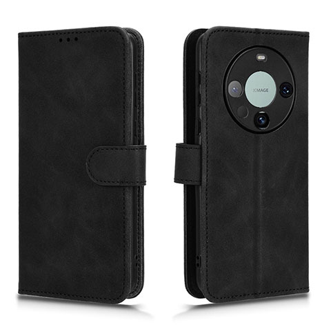 Coque Portefeuille Livre Cuir Etui Clapet L01Z pour Huawei Mate 60 Noir