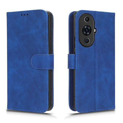 Coque Portefeuille Livre Cuir Etui Clapet L01Z pour Huawei Nova 11 Pro Bleu