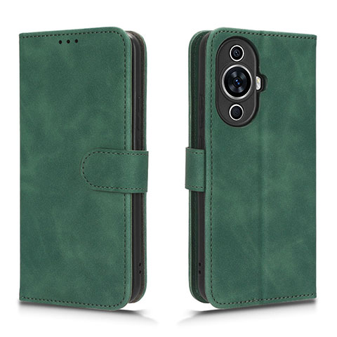 Coque Portefeuille Livre Cuir Etui Clapet L01Z pour Huawei Nova 11 Vert