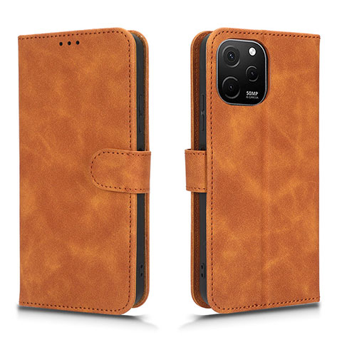 Coque Portefeuille Livre Cuir Etui Clapet L01Z pour Huawei Nova Y61 Marron