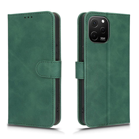 Coque Portefeuille Livre Cuir Etui Clapet L01Z pour Huawei Nova Y61 Vert