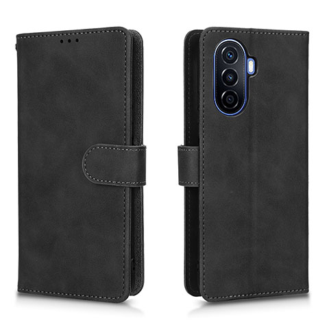 Coque Portefeuille Livre Cuir Etui Clapet L01Z pour Huawei Nova Y70 Noir