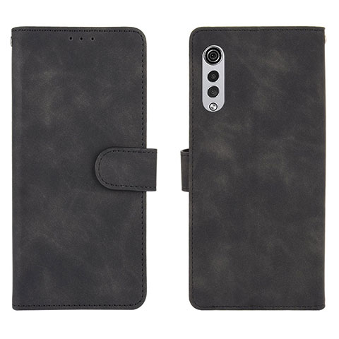 Coque Portefeuille Livre Cuir Etui Clapet L01Z pour LG Velvet 4G Noir