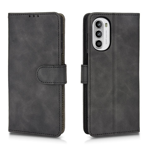 Coque Portefeuille Livre Cuir Etui Clapet L01Z pour Motorola Moto Edge (2022) 5G Noir