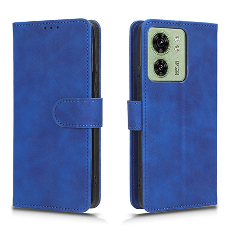 Coque Portefeuille Livre Cuir Etui Clapet L01Z pour Motorola Moto Edge (2023) 5G Bleu