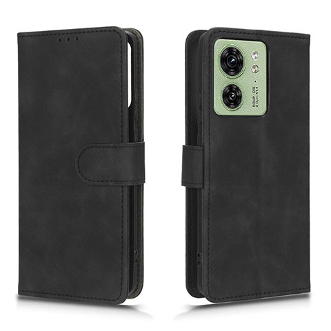 Coque Portefeuille Livre Cuir Etui Clapet L01Z pour Motorola Moto Edge (2023) 5G Noir