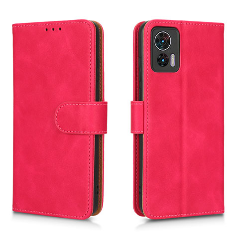 Coque Portefeuille Livre Cuir Etui Clapet L01Z pour Motorola Moto Edge 30 Neo 5G Rose Rouge