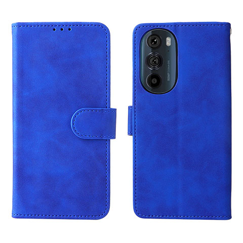 Coque Portefeuille Livre Cuir Etui Clapet L01Z pour Motorola Moto Edge 30 Pro 5G Bleu