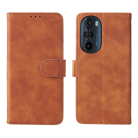 Coque Portefeuille Livre Cuir Etui Clapet L01Z pour Motorola Moto Edge 30 Pro 5G Marron