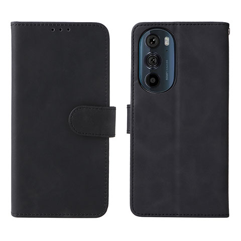 Coque Portefeuille Livre Cuir Etui Clapet L01Z pour Motorola Moto Edge 30 Pro 5G Noir