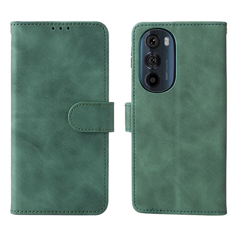 Coque Portefeuille Livre Cuir Etui Clapet L01Z pour Motorola Moto Edge 30 Pro 5G Vert