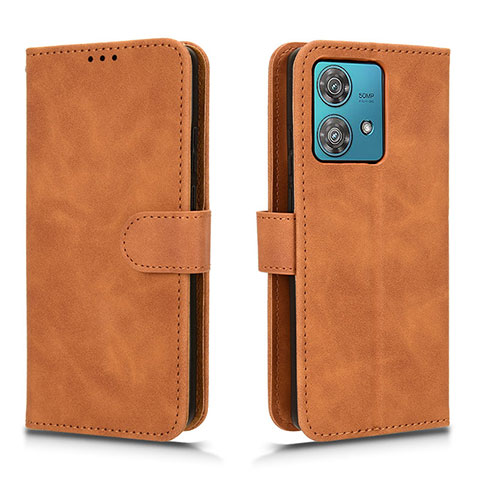 Coque Portefeuille Livre Cuir Etui Clapet L01Z pour Motorola Moto Edge 40 Neo 5G Marron