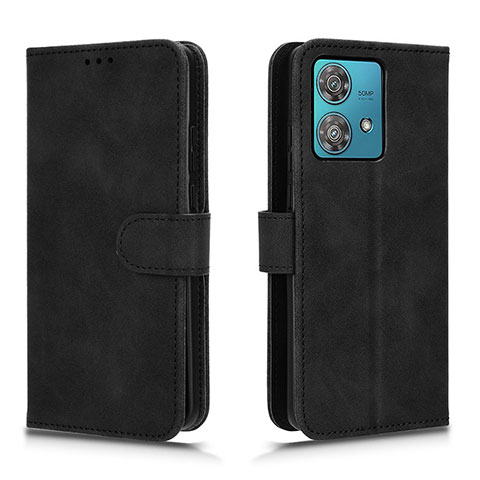 Coque Portefeuille Livre Cuir Etui Clapet L01Z pour Motorola Moto Edge 40 Neo 5G Noir