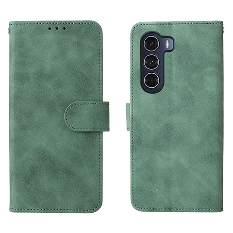 Coque Portefeuille Livre Cuir Etui Clapet L01Z pour Motorola Moto Edge S30 5G Vert