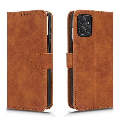 Coque Portefeuille Livre Cuir Etui Clapet L01Z pour Motorola Moto G Power 5G (2023) Marron