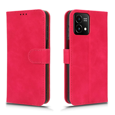 Coque Portefeuille Livre Cuir Etui Clapet L01Z pour Motorola Moto G Stylus (2023) 4G Rose Rouge