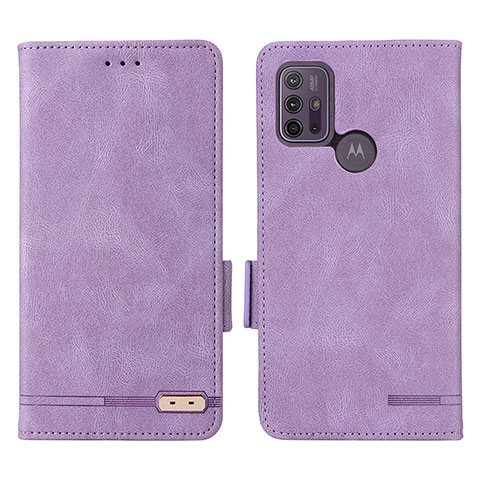 Coque Portefeuille Livre Cuir Etui Clapet L01Z pour Motorola Moto G10 Power Violet