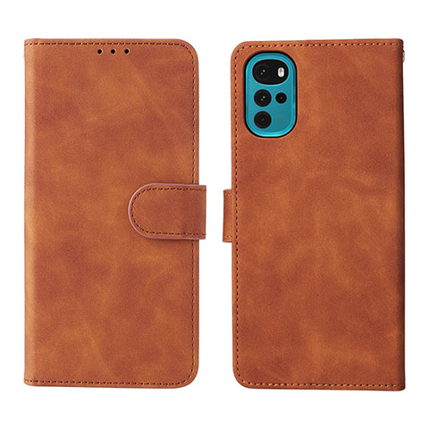 Coque Portefeuille Livre Cuir Etui Clapet L01Z pour Motorola Moto G22 Marron