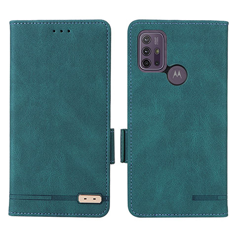 Coque Portefeuille Livre Cuir Etui Clapet L01Z pour Motorola Moto G30 Vert