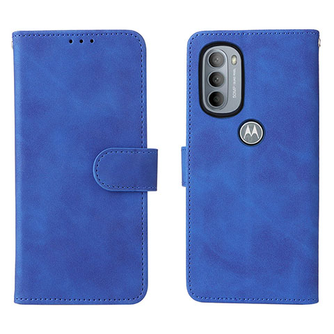 Coque Portefeuille Livre Cuir Etui Clapet L01Z pour Motorola Moto G31 Bleu