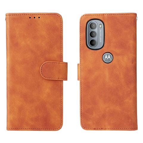 Coque Portefeuille Livre Cuir Etui Clapet L01Z pour Motorola Moto G31 Marron