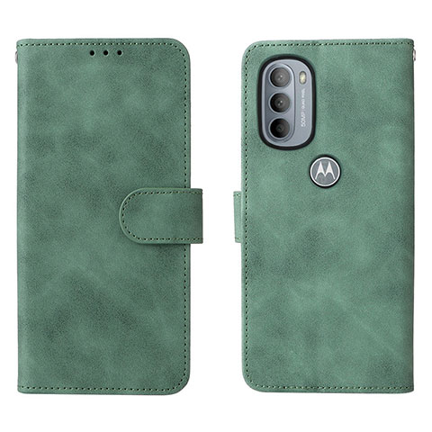 Coque Portefeuille Livre Cuir Etui Clapet L01Z pour Motorola Moto G31 Vert