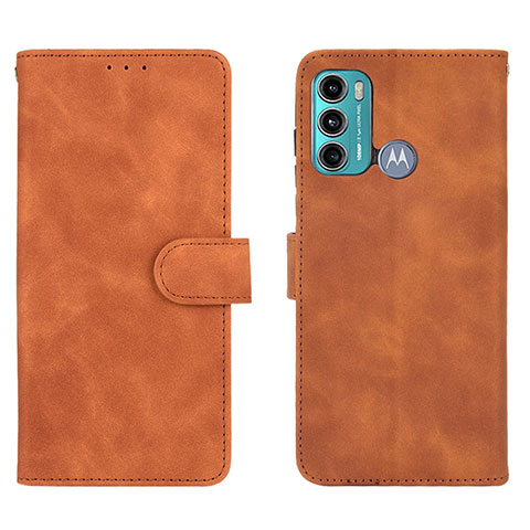 Coque Portefeuille Livre Cuir Etui Clapet L01Z pour Motorola Moto G40 Fusion Marron