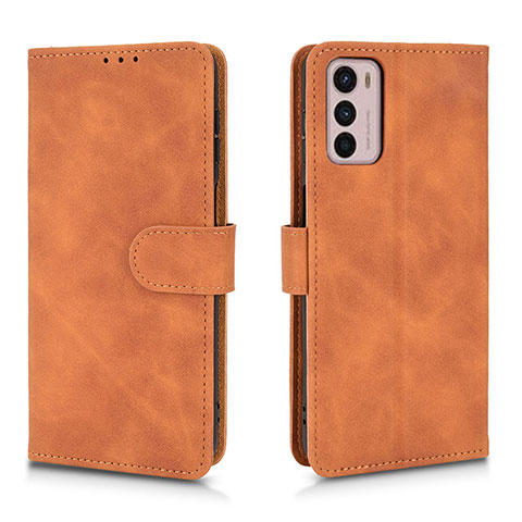 Coque Portefeuille Livre Cuir Etui Clapet L01Z pour Motorola Moto G42 Marron