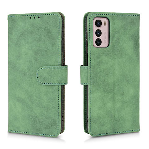 Coque Portefeuille Livre Cuir Etui Clapet L01Z pour Motorola Moto G42 Vert