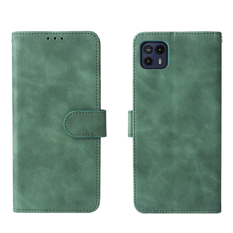 Coque Portefeuille Livre Cuir Etui Clapet L01Z pour Motorola Moto G50 5G Vert