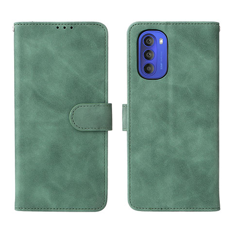 Coque Portefeuille Livre Cuir Etui Clapet L01Z pour Motorola Moto G51 5G Vert