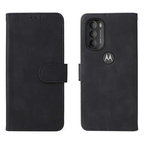 Coque Portefeuille Livre Cuir Etui Clapet L01Z pour Motorola Moto G71 5G Noir